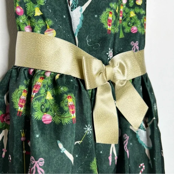 Bonnie Jean Nutcracker Holiday Dress with Bow Sash - Picture 3 of 9